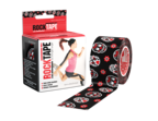 RockTape Кинезиотейп Design / 5см х 5м / Черный с черепами и цветами