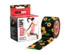 RockTape Кинезиотейп Design / 5см х 5м / Черный с желтыми цветами / locals only