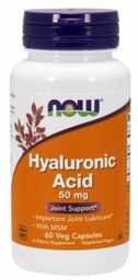 NOW Hyaluronic Acid 50 mg + MSM 60 kap.